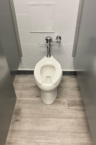 Commercial reconstruction project - locker room and bath