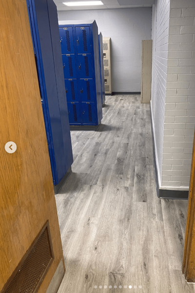 Commercial reconstruction project - locker room and bath