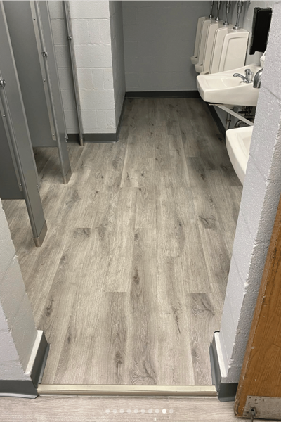 Commercial reconstruction project - locker room and bath