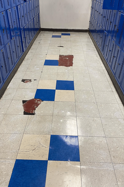 Commercial reconstruction project - locker room and bath