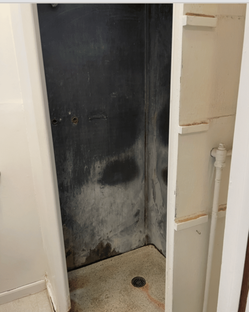 shower remodel - Before and after