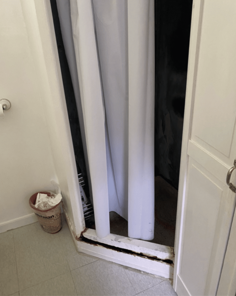 shower remodel - Before and after