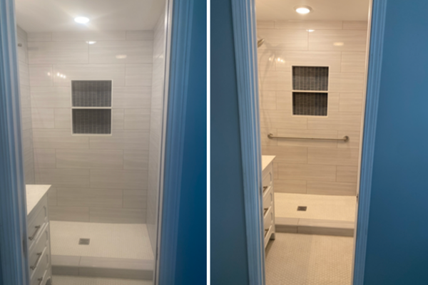 Bath remodel - Before and after