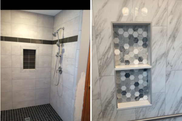 Bath remodel - Before and after