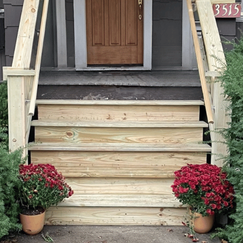 Custom Decks & Wood Stairs  After photo