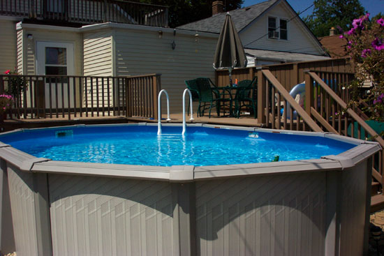 custom deck with pool - RA James Chicagoland